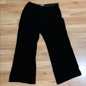 Armani Collezioni Velour Wide Leg Trousers